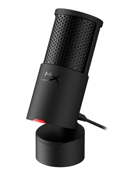 HyperX Solocast 2 Wired Microphone for Windows; NGENUITY, Tap-to-Mute Sensor, Cardioid Polar Pattern, Black, 368gm (AR0A0AA)