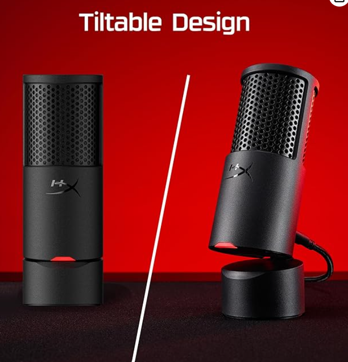 HyperX Solocast 2 Wired Microphone for Windows; NGENUITY, Tap-to-Mute Sensor, Cardioid Polar Pattern, Black, 368gm (AR0A0AA) - Image 3